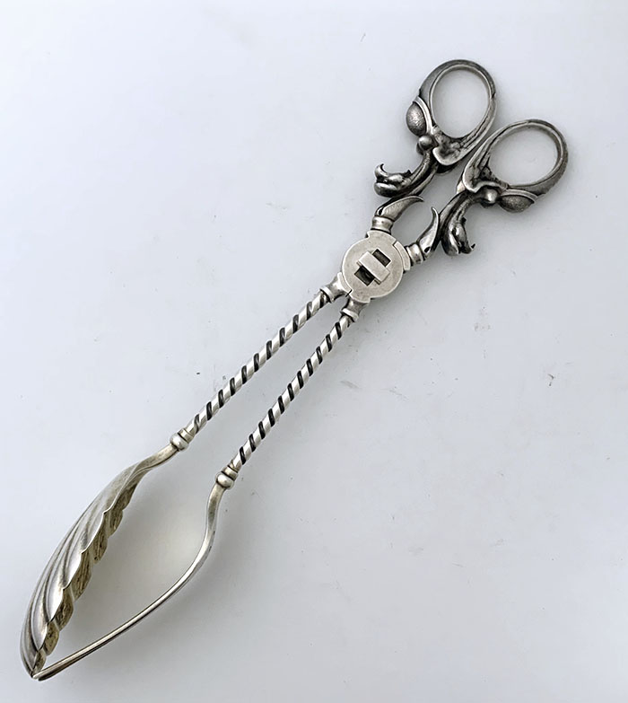 antique sterling silver Moore for Tiffany salad tongs